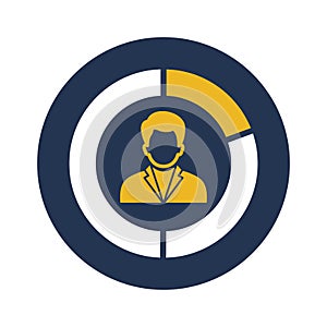 Pie chart Vector Icon which can easily modify or edit photo