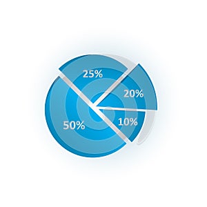 pie chart. Vector illustration decorative design