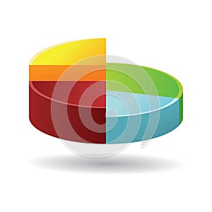 Pie chart. Vector illustration decorative design