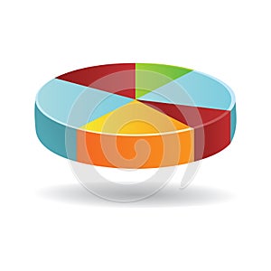 Pie chart. Vector illustration decorative design