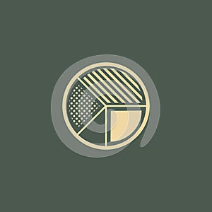 pie chart. Vector illustration decorative design