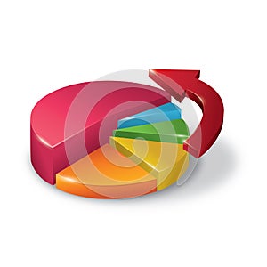 pie chart. Vector illustration decorative design