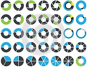 Pie charts and circular graph - infographic