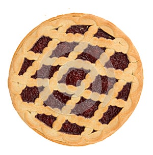 Pie with cherry jam