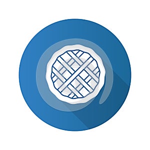 Pie flat design long shadow glyph icon