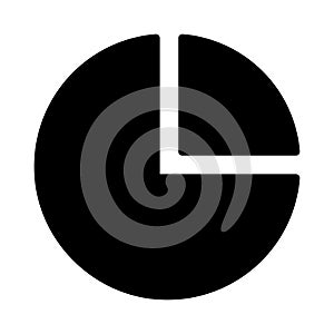 Pie glyph flat vector  icon