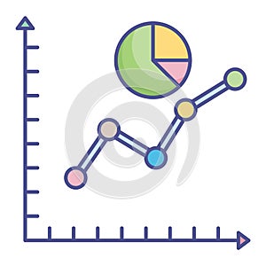 Pie Graph  Glyph Style vector icon which can easily modify or edit