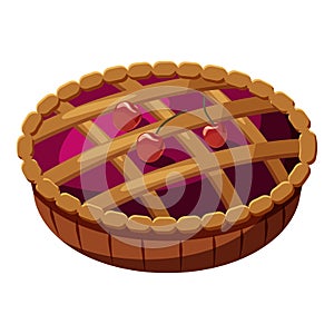 Pie icon, cartoon style