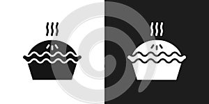 Pie icon logo set vector