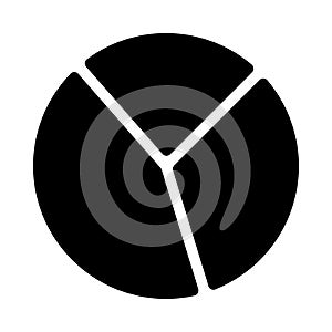 Pie glyph flat vector icon