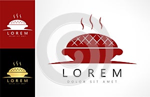 Pie logo. Cake vector logo