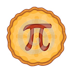 Pie with pi symbol illustration