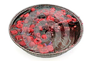 Pie raspberries and blackberries