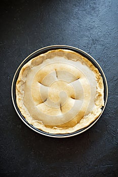 Pie ready for baking