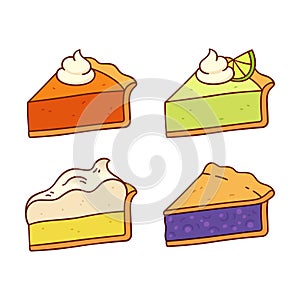Pie slices set