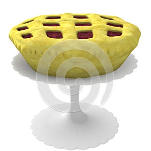 Pie on stand - 3d computer generated