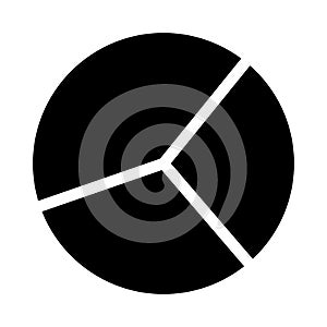Pie glyph flat vector icon
