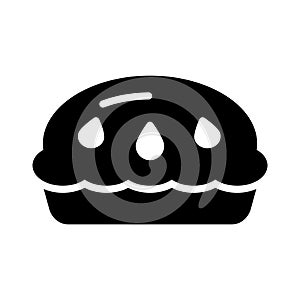 Pie glyph flat vector icon