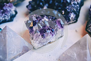 a piece of the amethyst