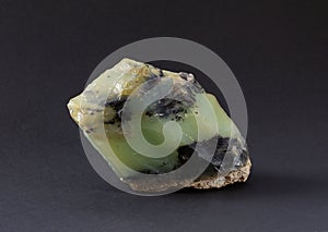 Piece of Andean green opal mineral from Peru. photo