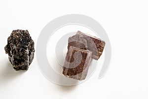 Piece of aragonite, brown mineral