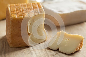 Piece of Belgian Limburger cheese