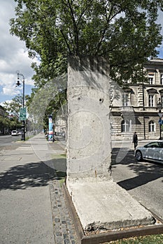 Piece of Berlin Wall in Budapest