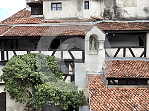 a piece of the bran castle courtyard