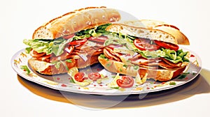Hyper-detailed Sandwich Plate Inspired By Marc Simonetti photo