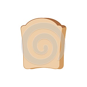 Piece of bread isolated. Food vector illustration