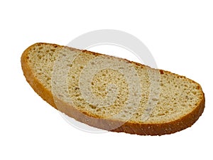 Piece of bread isolated on a white background