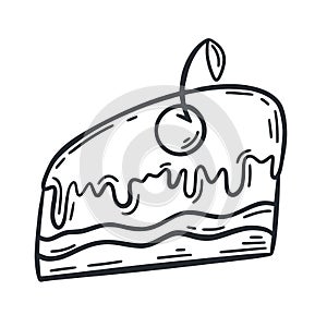 Piece cake doodle image