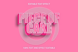 Piece of Cake Editable Text Effect Emboss Vintage Style