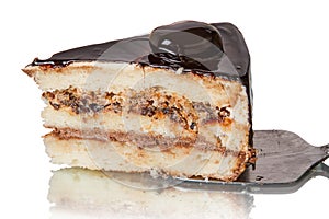 Piece of cake with prunes