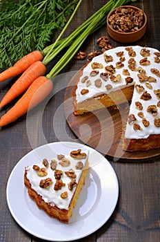 Piece of carrot cake