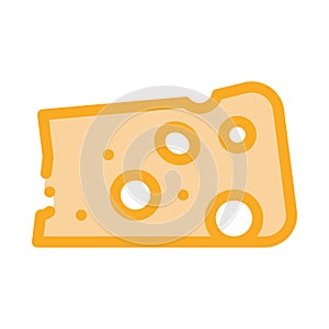 Piece Cheese Icon Vector Outline Illustration