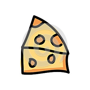 piece cheese isolated icon design