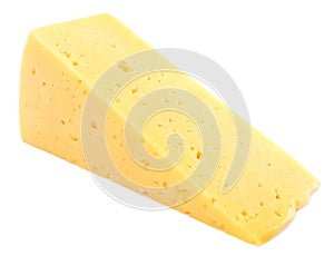 piece of cheese isolated on white background