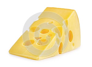 Piece of cheese isolated