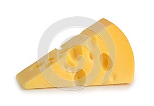 Piece of cheese isolated