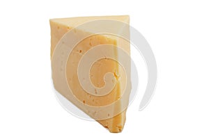 Piece cheese isolated on white background cutout