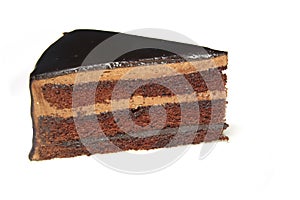 A piece chocolate cake