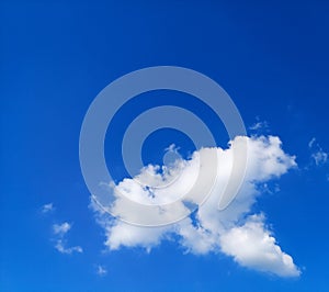 A piece of cloud in blue sky