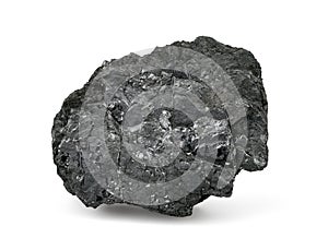 Piece of coal isolated on white