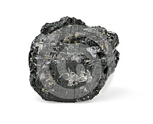 Piece of coal isolated on white