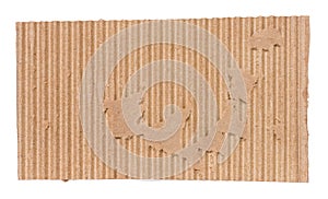 Piece of corrugated cardboard