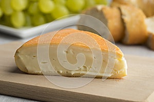 Piece of creamy French Chaumes cheese