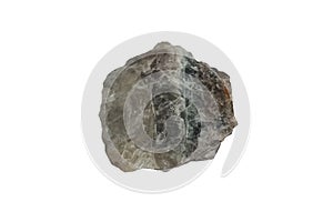 A piece of fluorite mineral rock isolated on white background.