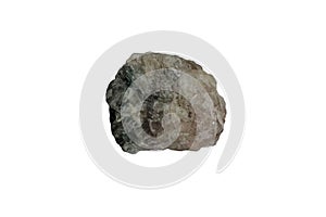 A piece of fluorite mineral rock isolated on white background.