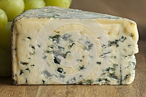 Piece of French Bleu d`auvergne cheese photo